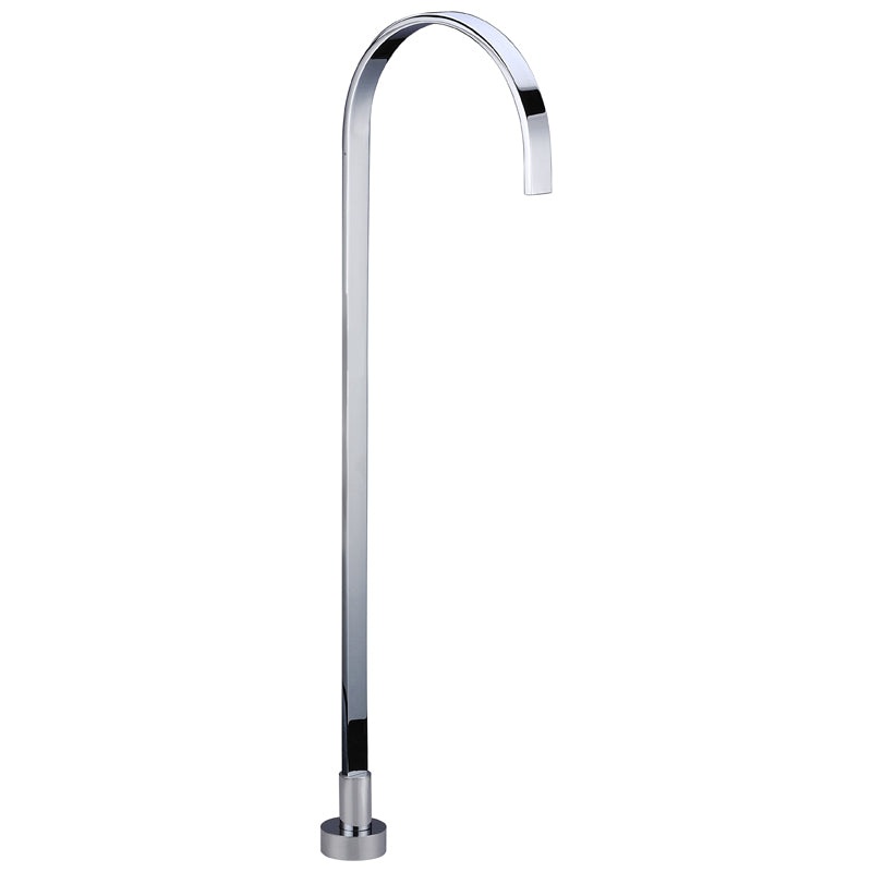 Zena Square Floor Mounted Bath Spout – Chrome