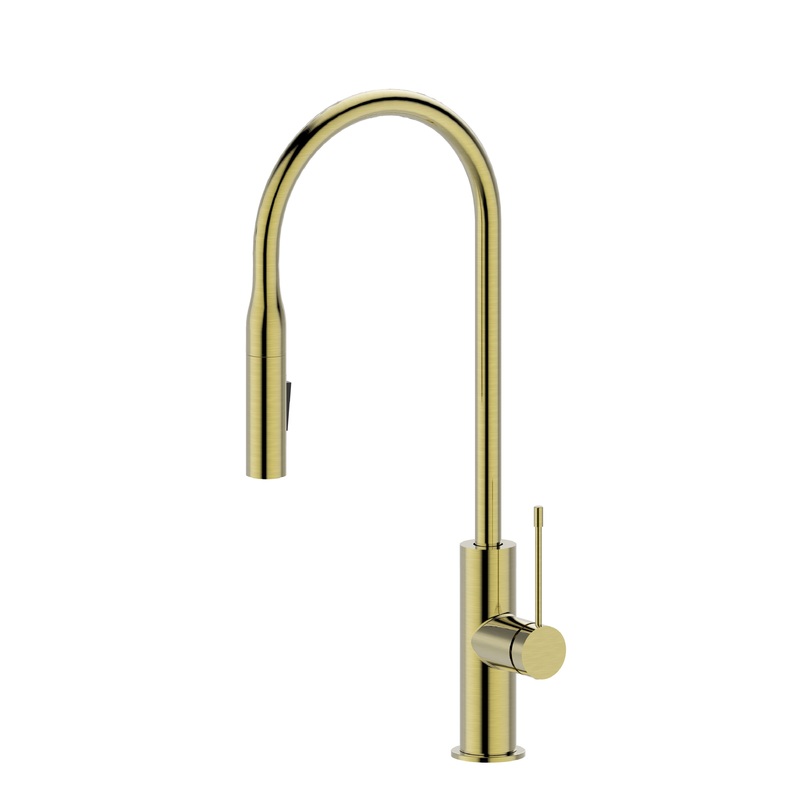 Aura Deluxe Pull-out Sink Mixer – Brushed Gold