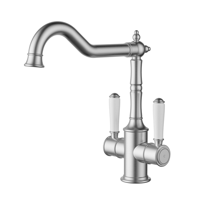 Birmingham Dual Kitchen Sink Mixer – Brushed Nickel