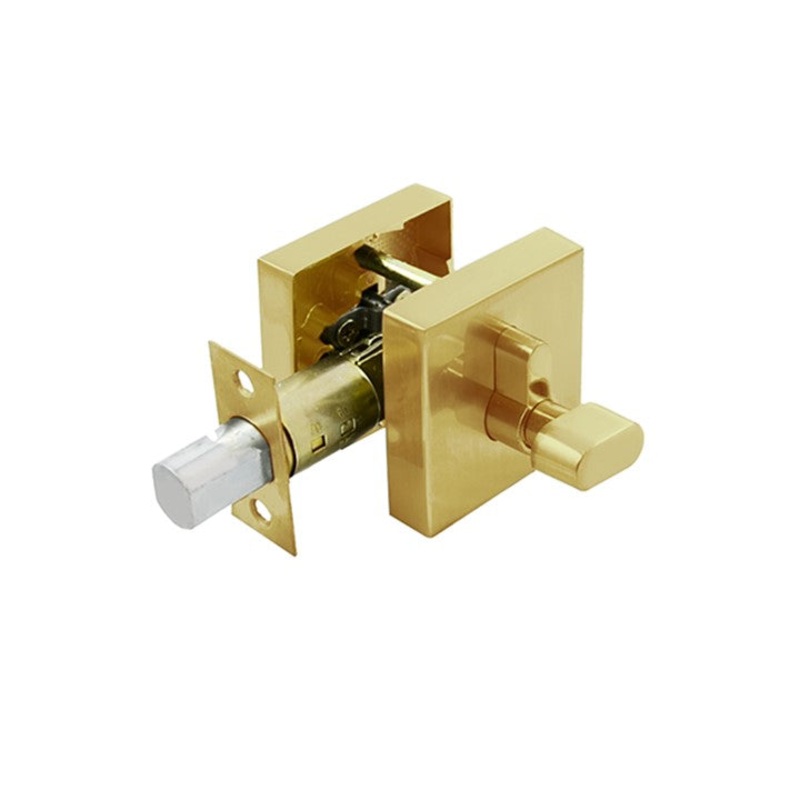 Brushed Gold Single Cylinder Deadbolt – Reef Series