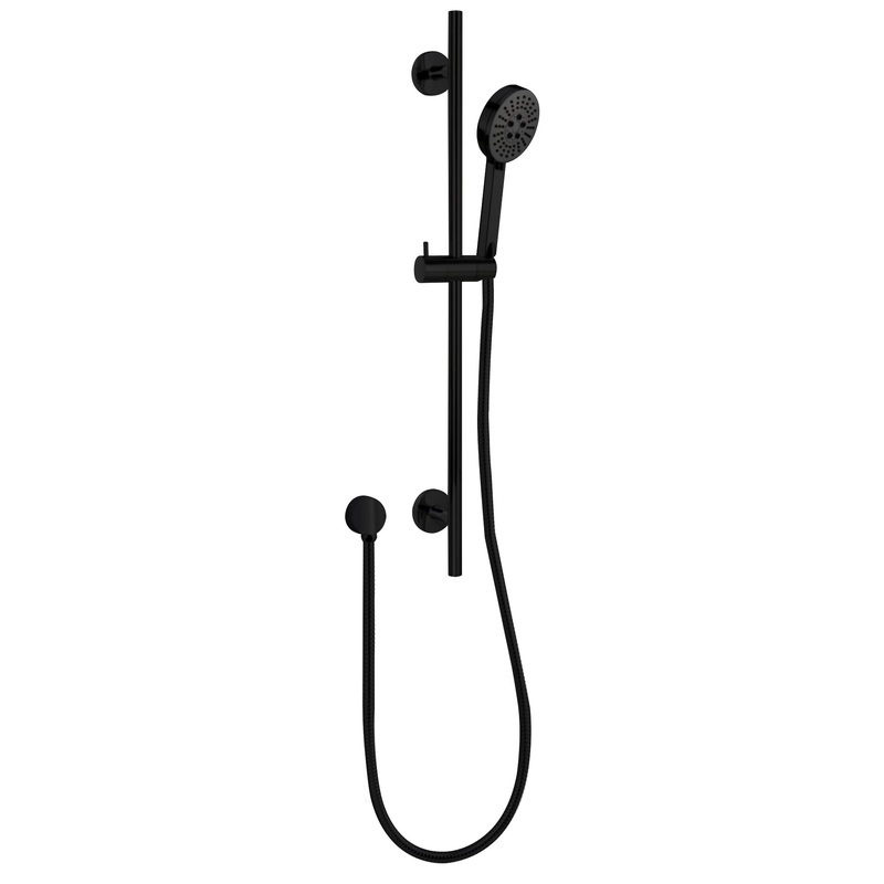 Coral Nova Single Shower Rail – Matt Black