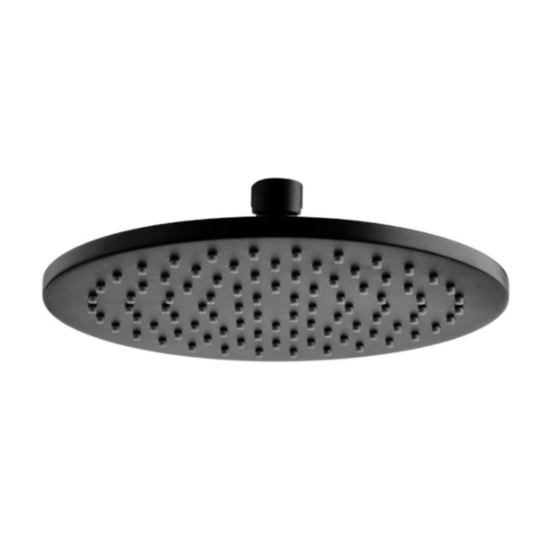 Coral Round Shower Head 200mm – Matt Black
