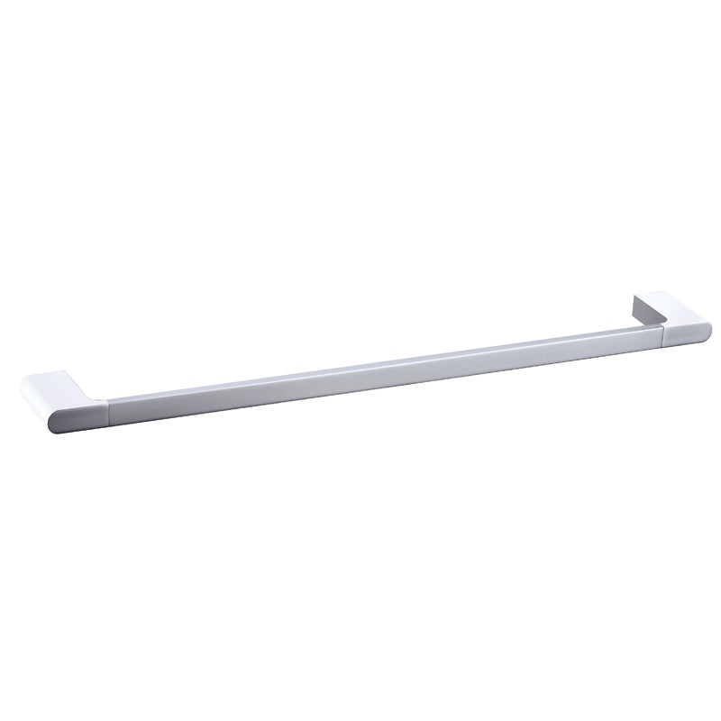 Coral Single Towel Rail 800mm – Chrome & White