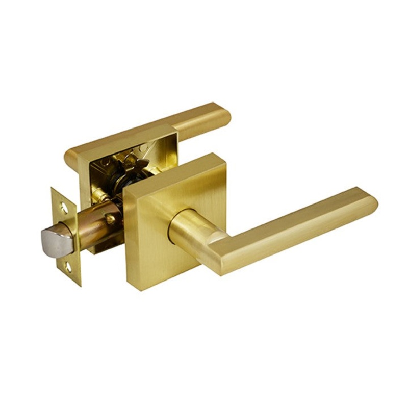 Hugh Series Passage Lever Set – Brushed Gold
