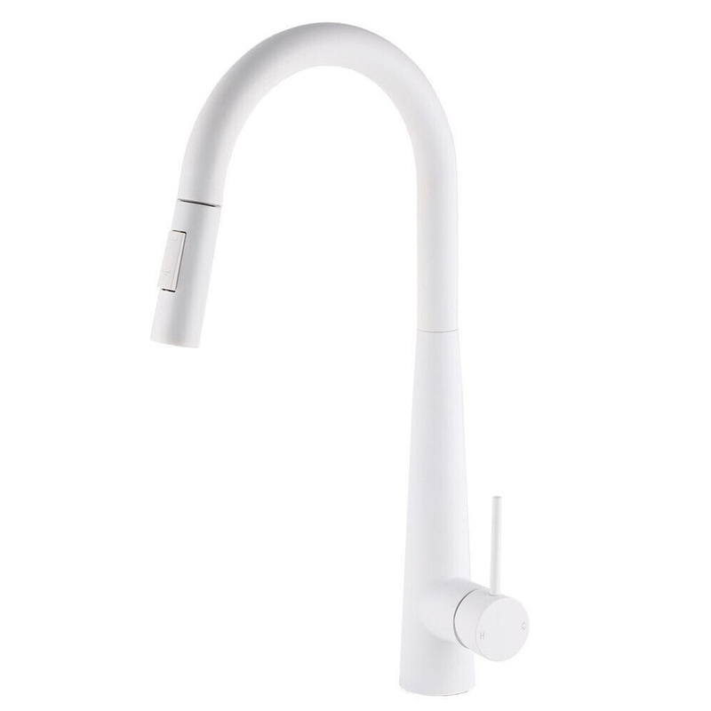Penelle Pull Out Kitchen Sink Mixer – Matt White