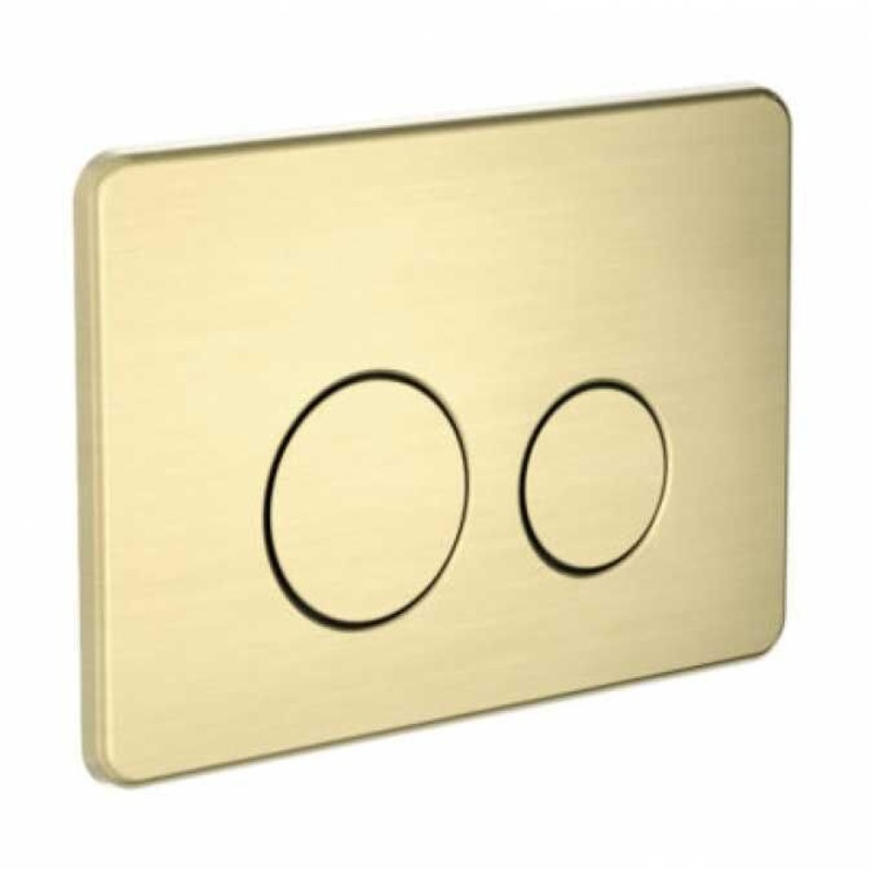 Solange In Wall Toilet Flush Buttons – Brushed Gold