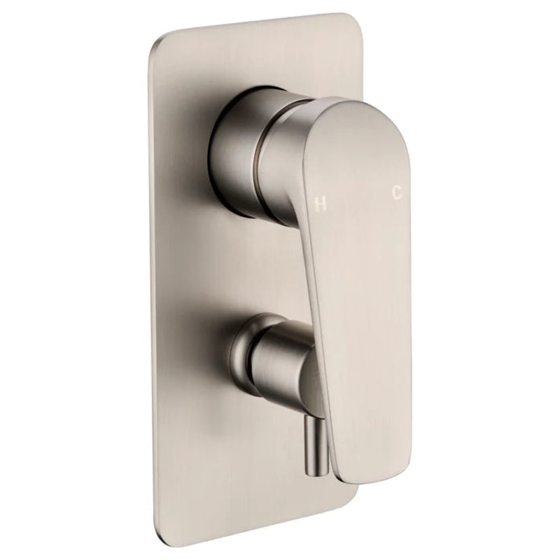 Solange Shower & Bath Mixer Diverter- Brushed Nickel