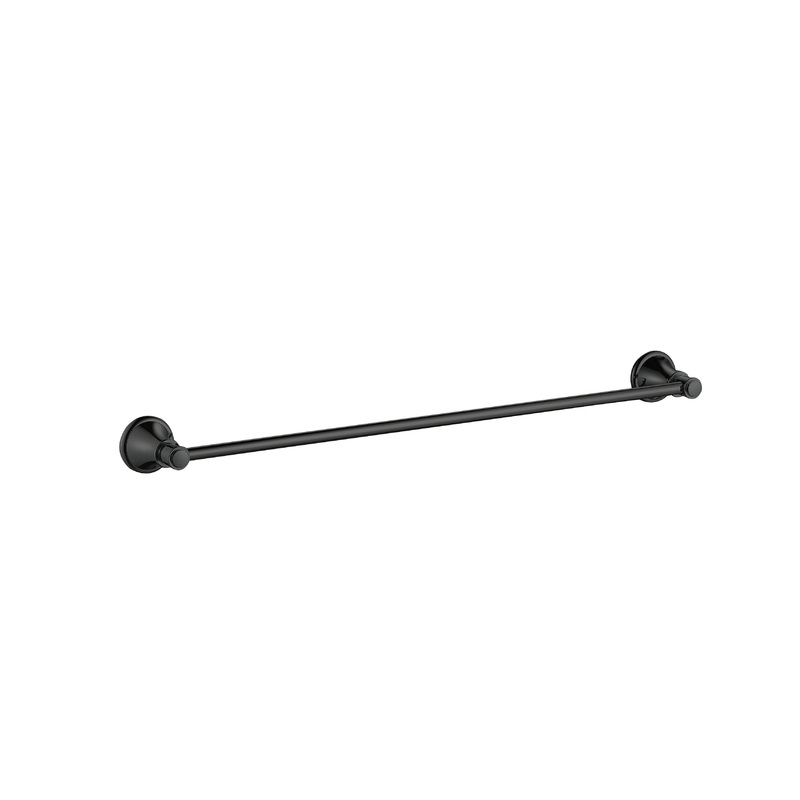 Birmingham Single Towel Rail 800mm – Matt Black