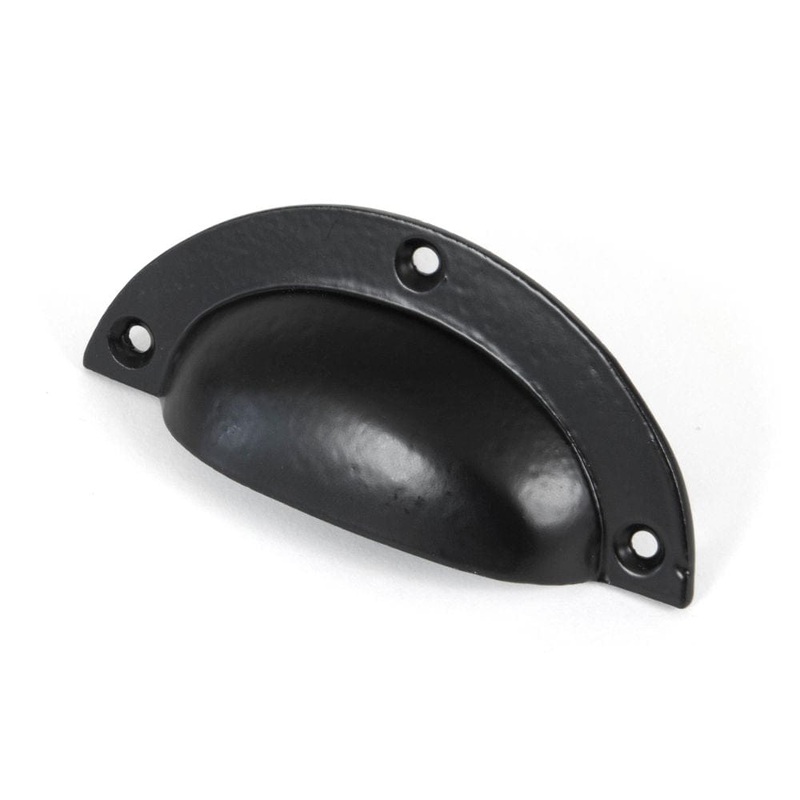 From The Anvil – Black 4″ Plain Drawer Pull