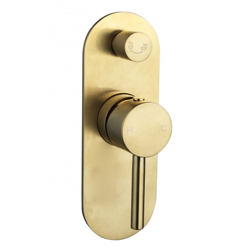 Pacifica Bella Wall Mixer Diverter – Brushed Gold