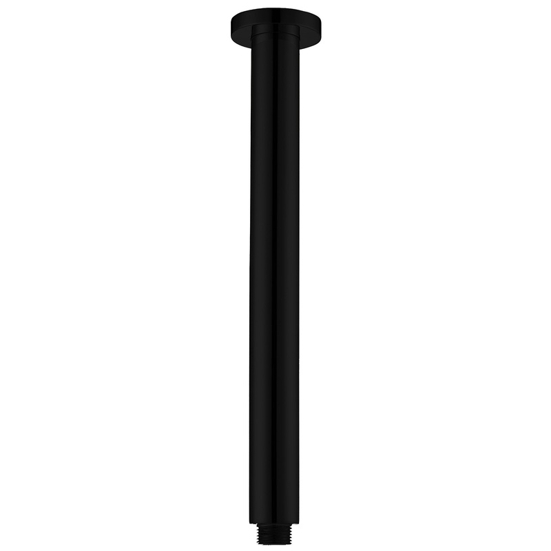Round Ceiling Drop Down Shower Arm 300mm – Matt Black