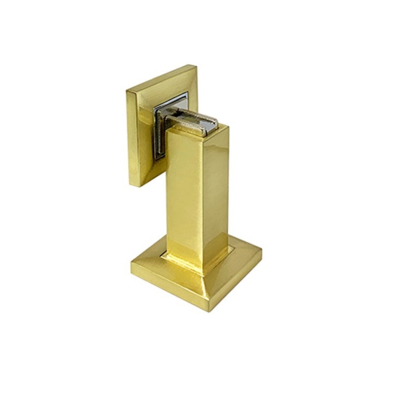 Square Magnetic Door Stop – Brushed Gold