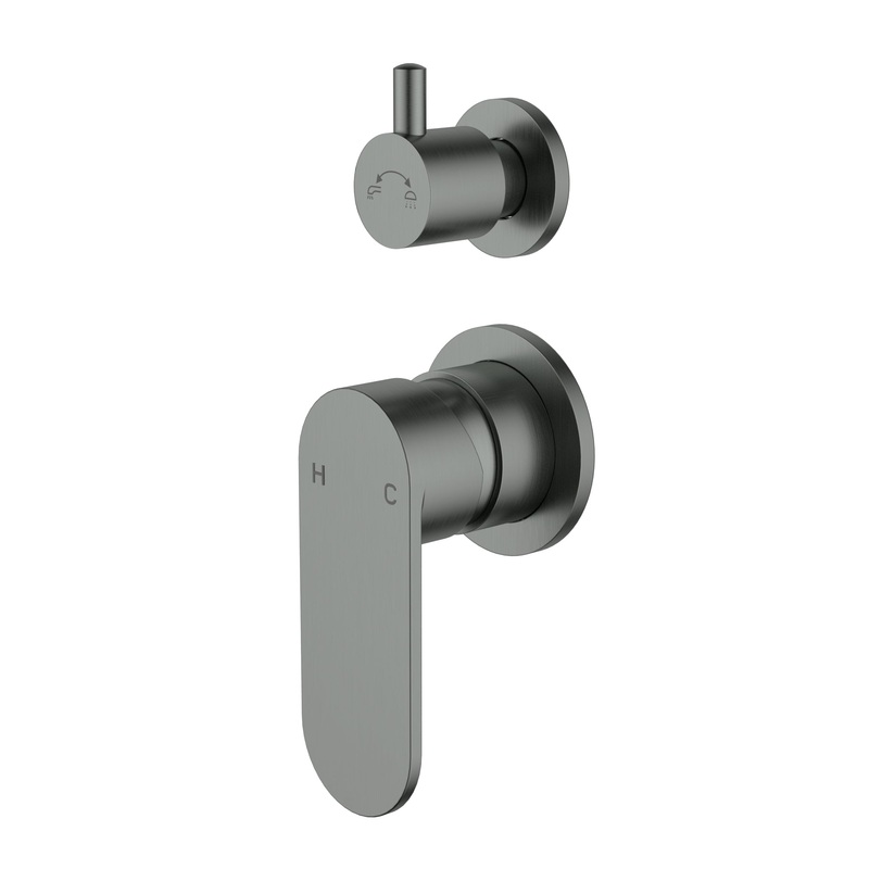 Coral Shower & Bath Mixer Diverter – Gunmetal