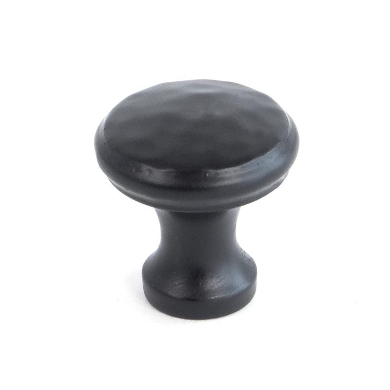 From The Anvil – Black Hammered Cabinet Knob – Small