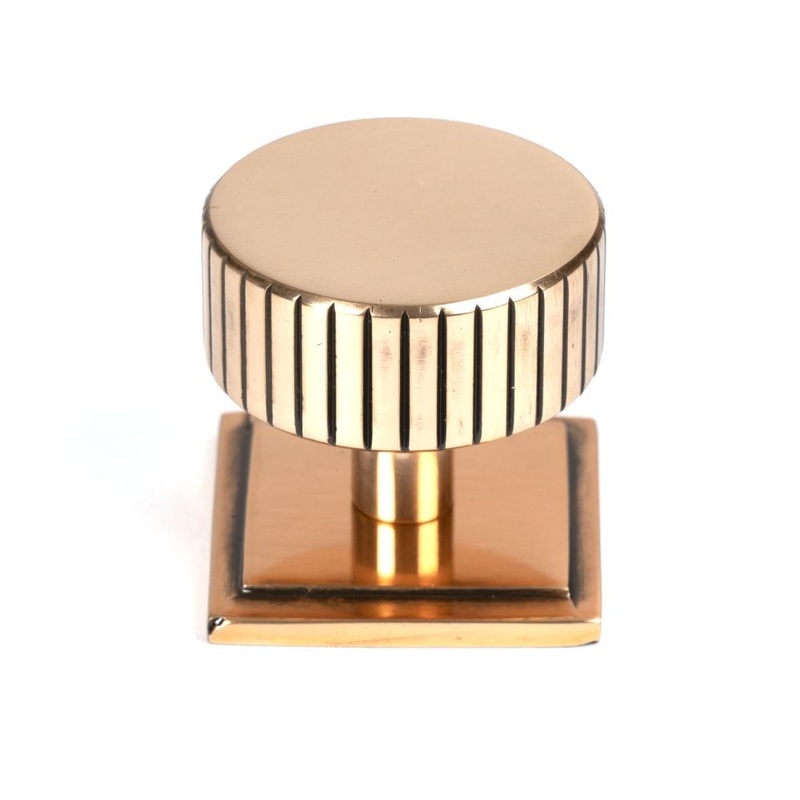 From The Anvil – Polished Bronze Judd Cabinet Knob – 38mm (Square)