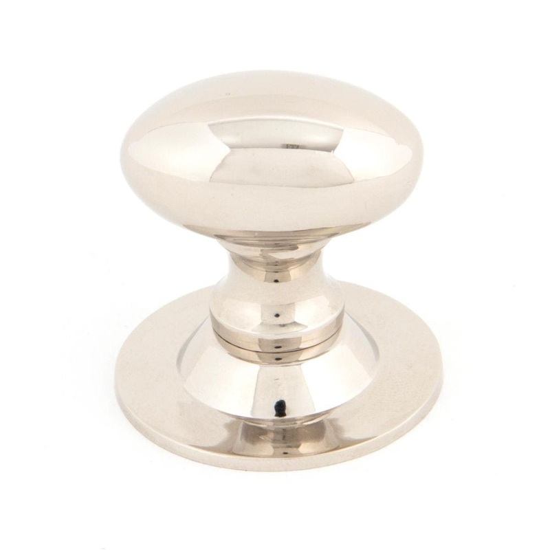 From The Anvil – Polished Nickel Oval Cabinet Knob 33mm
