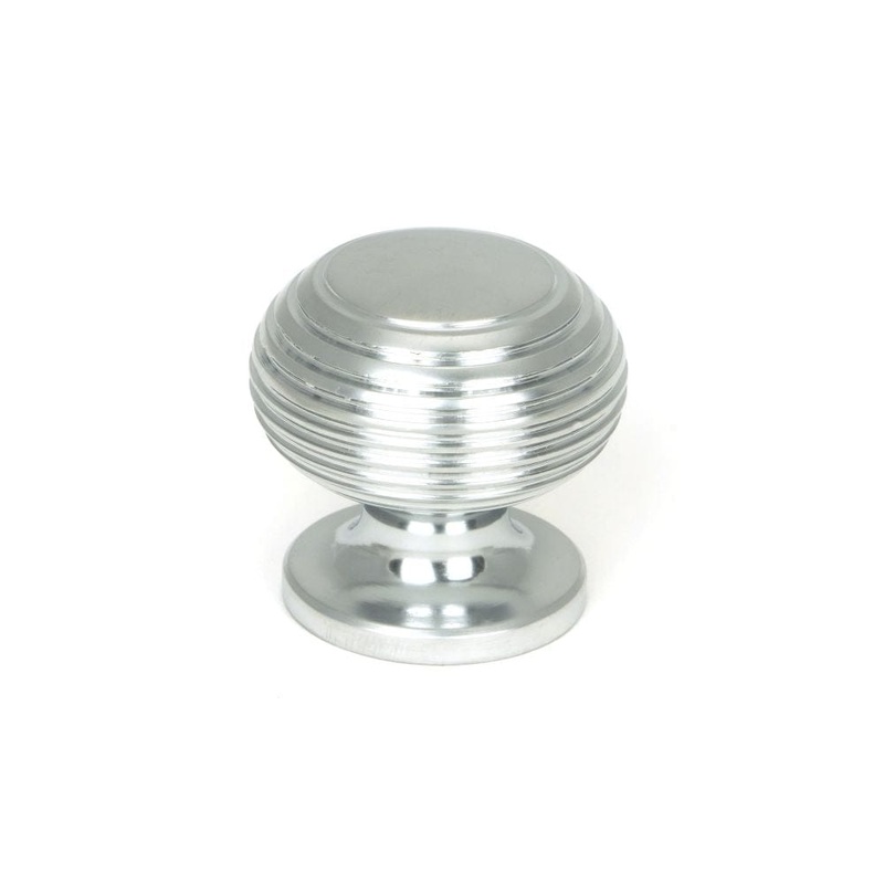 From The Anvil – Satin Chrome Beehive Cabinet Knob 30mm