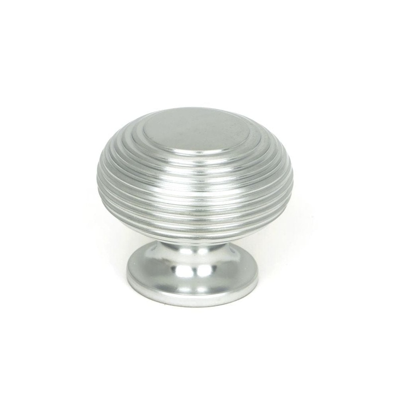 From The Anvil – Satin Chrome Beehive Cabinet Knob 40mm