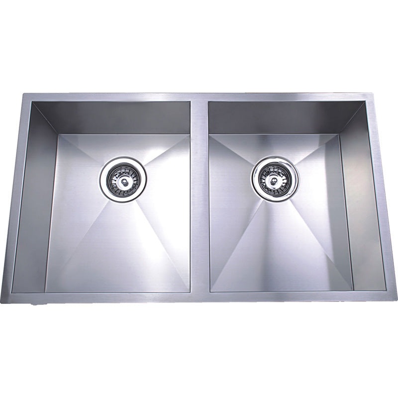 Rosa Above or Undermount Double Bowls 340mm x 400mm – Stainless Steel