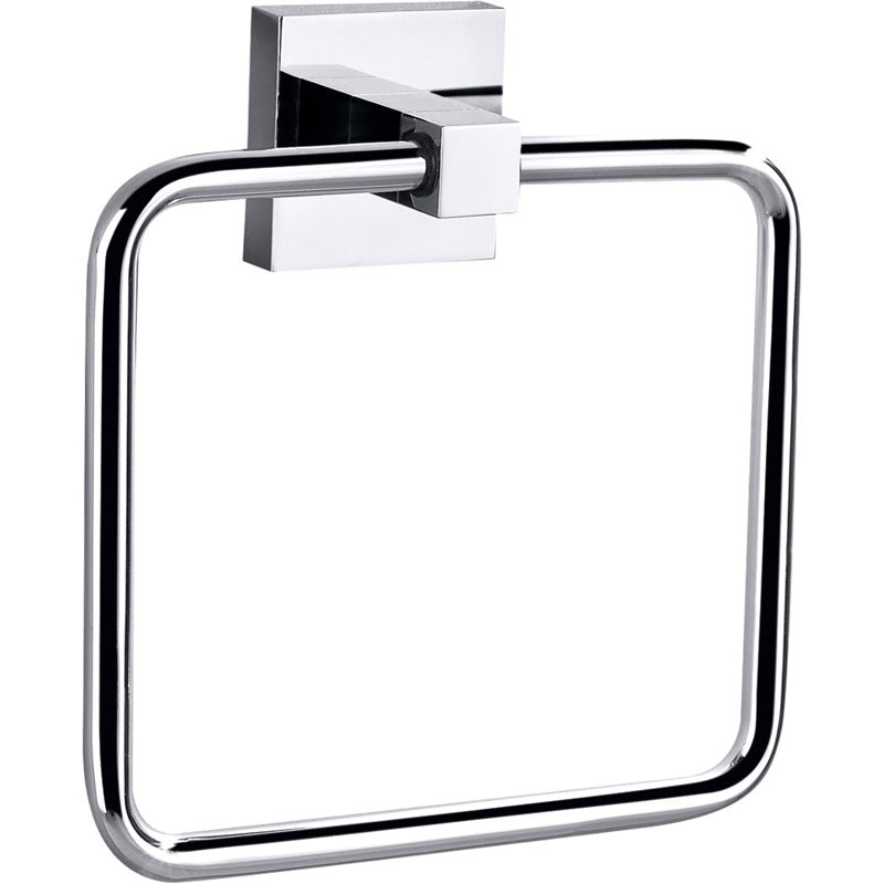 Square Towel Ring – Chrome