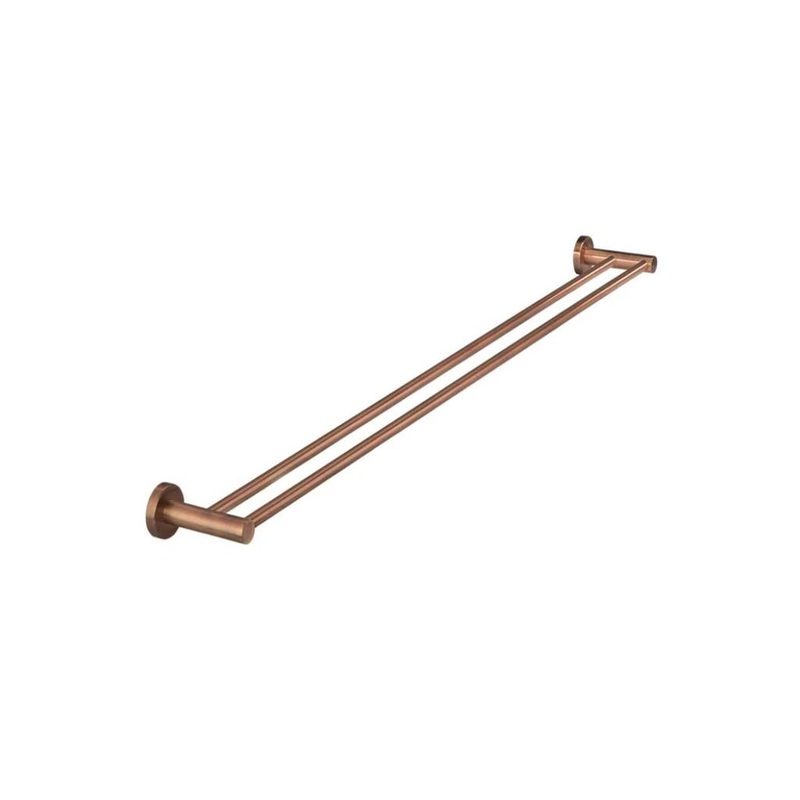 Cobre Double Towel Rail 900mm – Brushed Copper