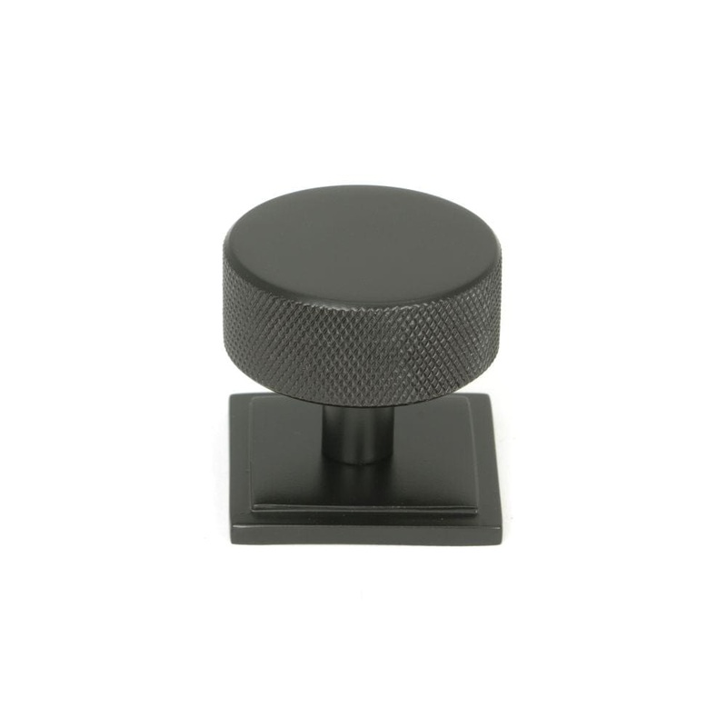 From The Anvil – Aged Bronze Brompton Cabinet Knob – 38mm (Square)