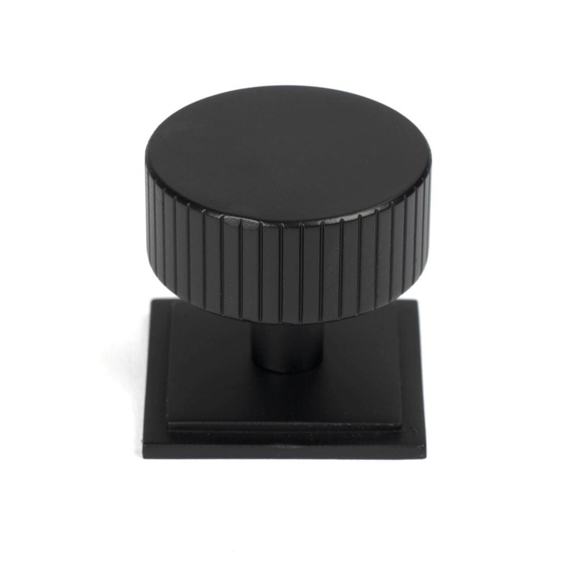 From The Anvil – Matt Black Judd Cabinet Knob – 38mm (Square)
