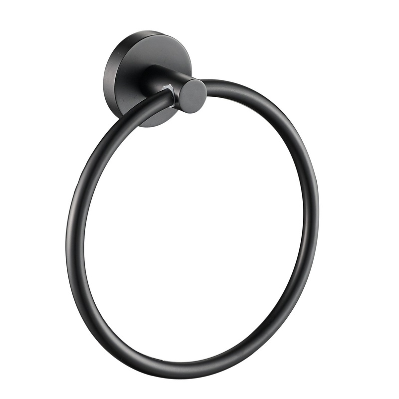 Round Towel Ring – Matt Black