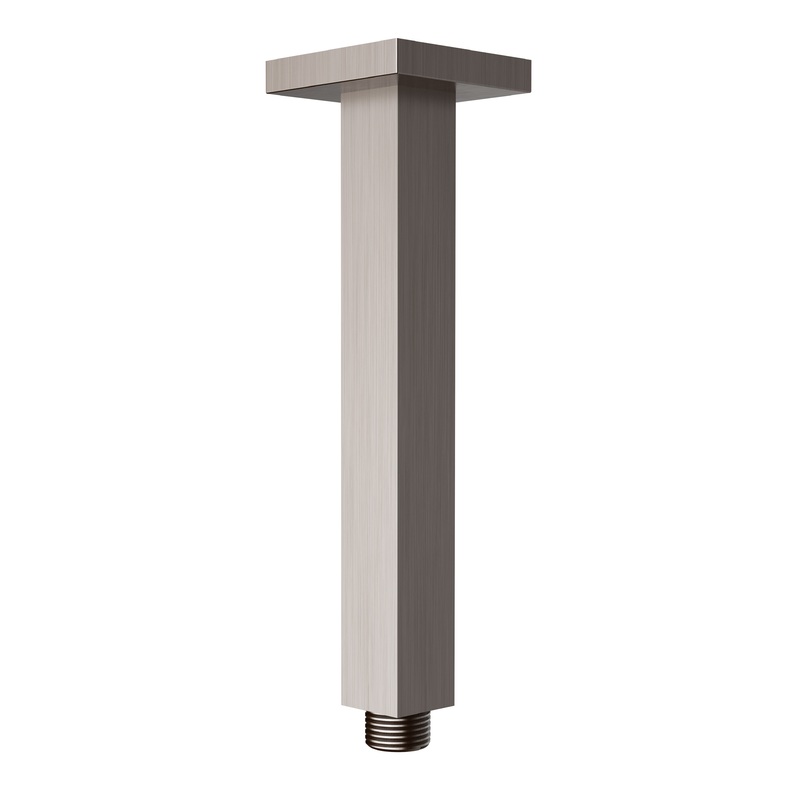 Square Ceiling Drop Down Shower Arm 310mm – Brushed Nickel