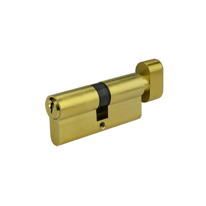 70mm Euro Single Cylinder – Brushed Gold