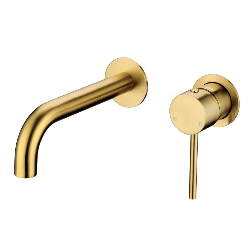 Bella Wall Mixer & Spout Combination  – Brushed Gold