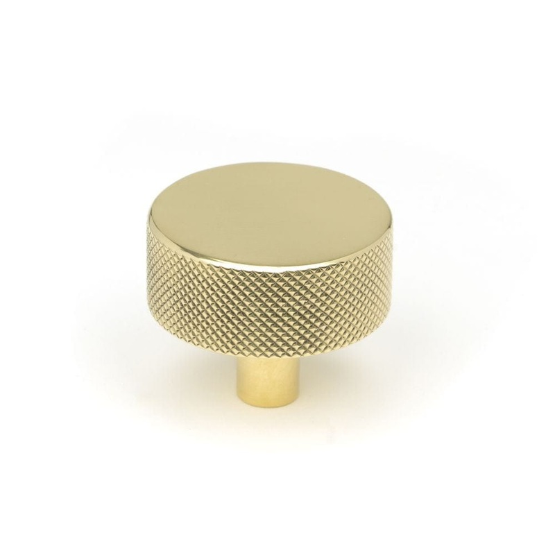 From The Anvil – Polished Brass Brompton Cabinet Knob – 38mm (No rose)