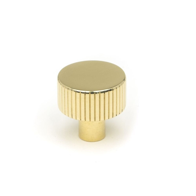 From The Anvil – Polished Brass Judd Cabinet Knob – 25mm (No Rose)