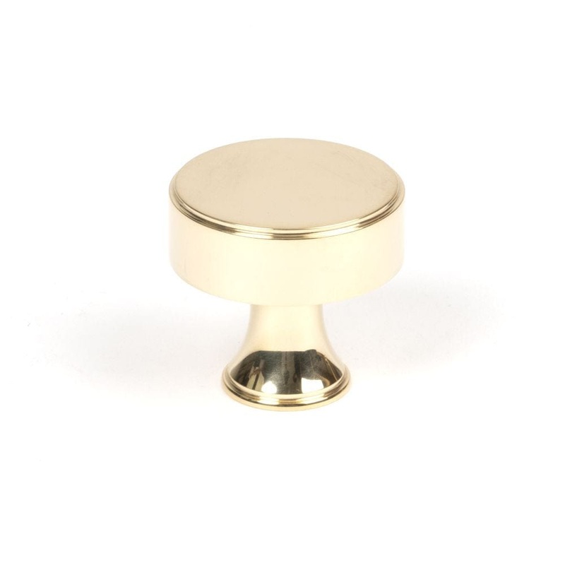 From The Anvil – Polished Brass Scully Cabinet Knob – 32mm