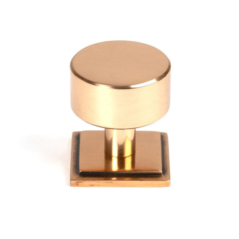 From The Anvil – Polished Bronze Kelso Cabinet Knob – 32mm (Square)