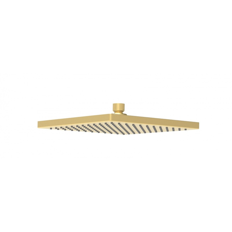 Square ABS Shower Head 200mm – Brushed Gold