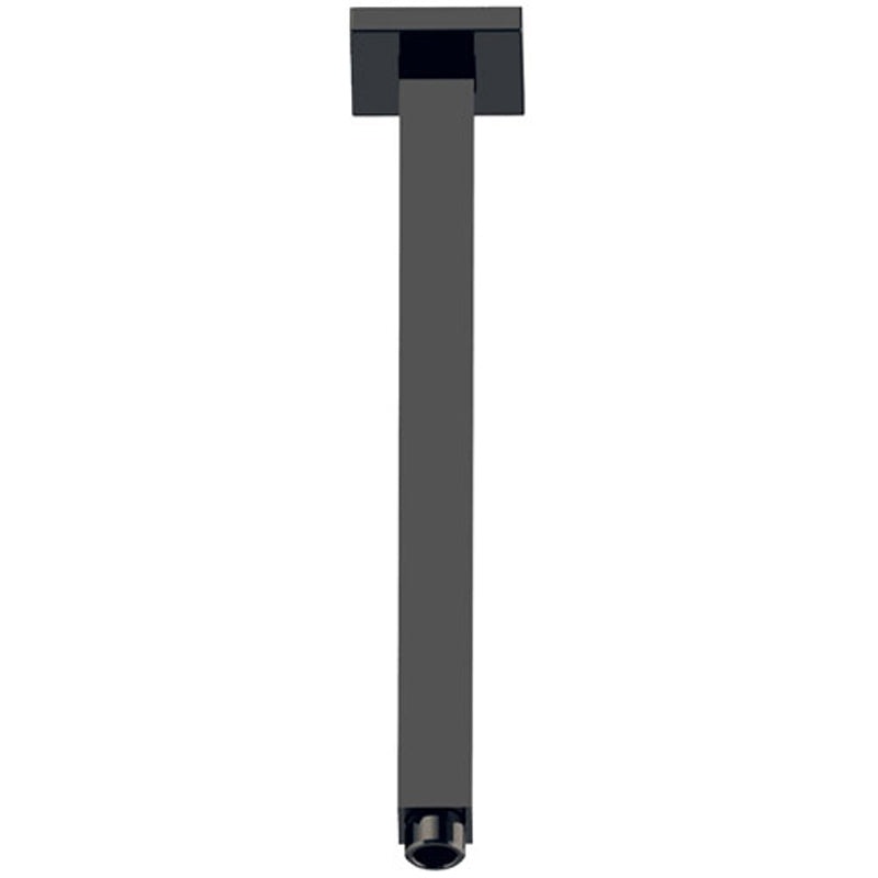 Square Ceiling Drop Down Shower Arm 300mm – Matt Black