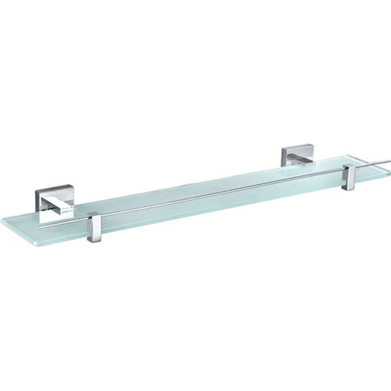 Square Glass Shelf – Chrome