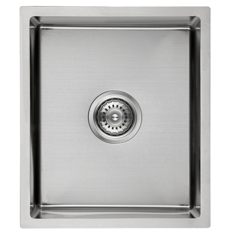 Coral Above or Undermount Single Bowl Kitchen Sink 400mm x 340mm – Stainless Steel