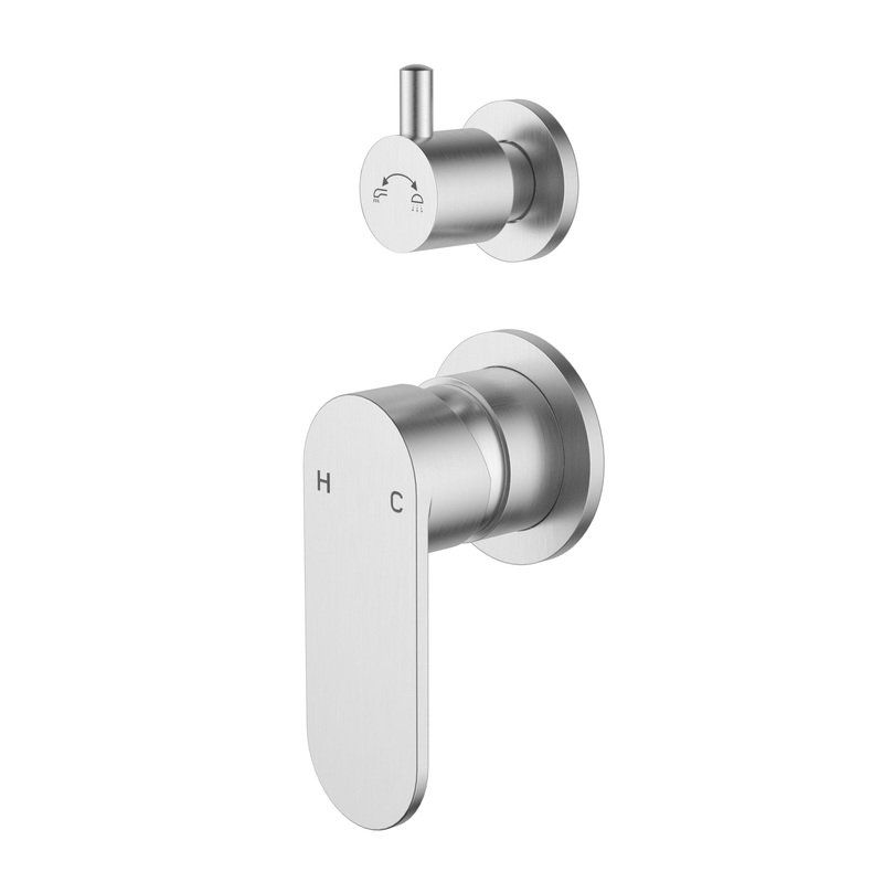 Coral Shower & Bath Mixer Diverter – Brushed Nickel