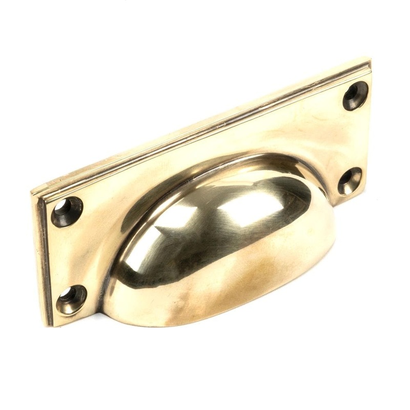 From The Anvil – Aged Brass Art Deco Drawer Pull