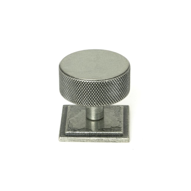 From The Anvil – Pewter Brompton Cabinet Knob – 38mm (Square)