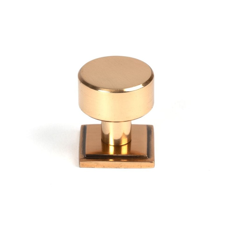 From The Anvil – Polished Bronze Kelso Cabinet Knob – 25mm (Square)