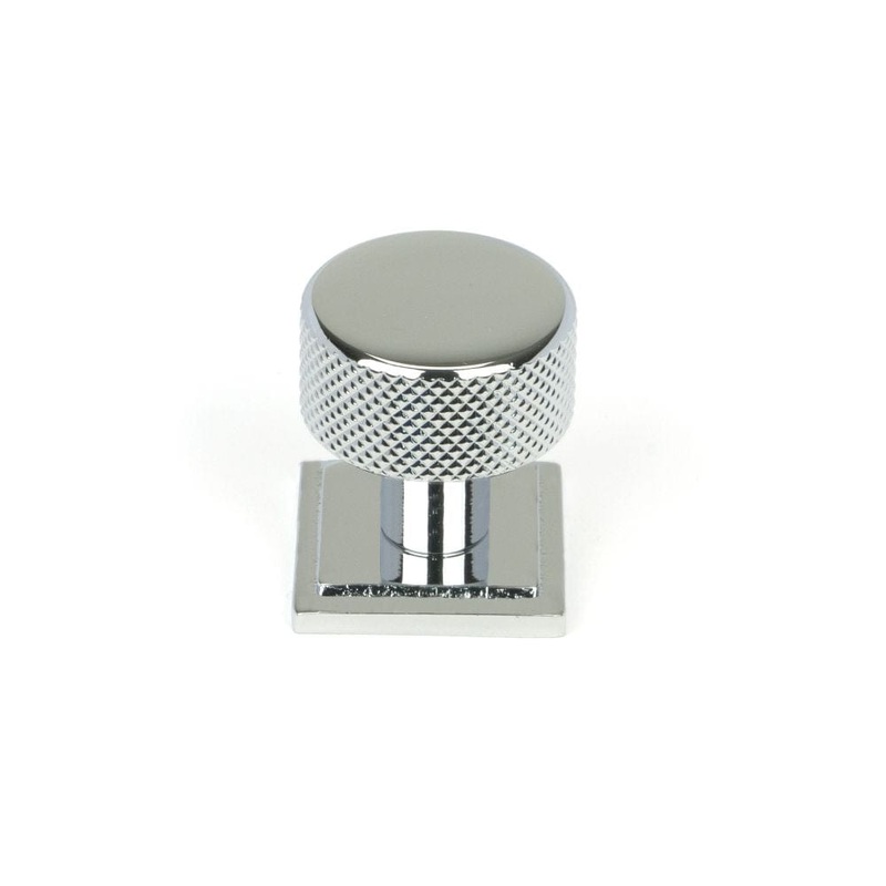 From The Anvil – Polished Chrome Brompton Cabinet Knob – 25mm (Square)