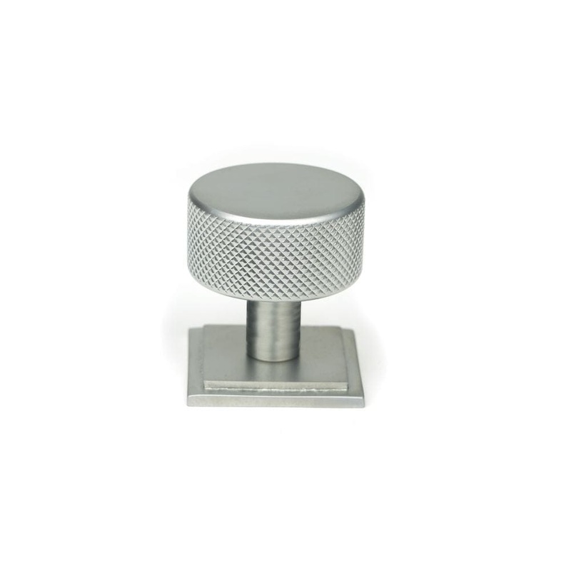 From The Anvil – Satin Chrome Brompton Cabinet Knob – 32mm (Square)