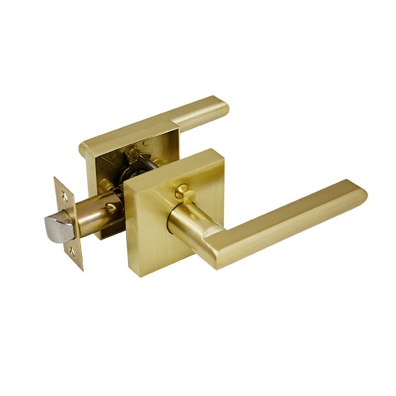 Hugh Series Privacy Lever Set – Brushed Gold