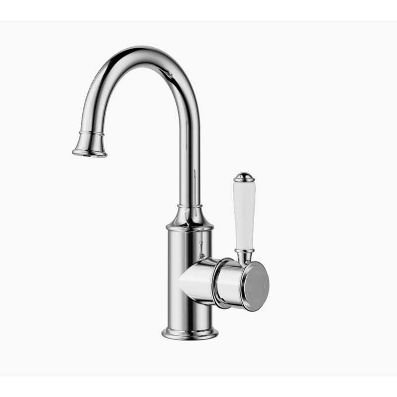 Birmingham Gooseneck Basin Sink Mixer – Chrome