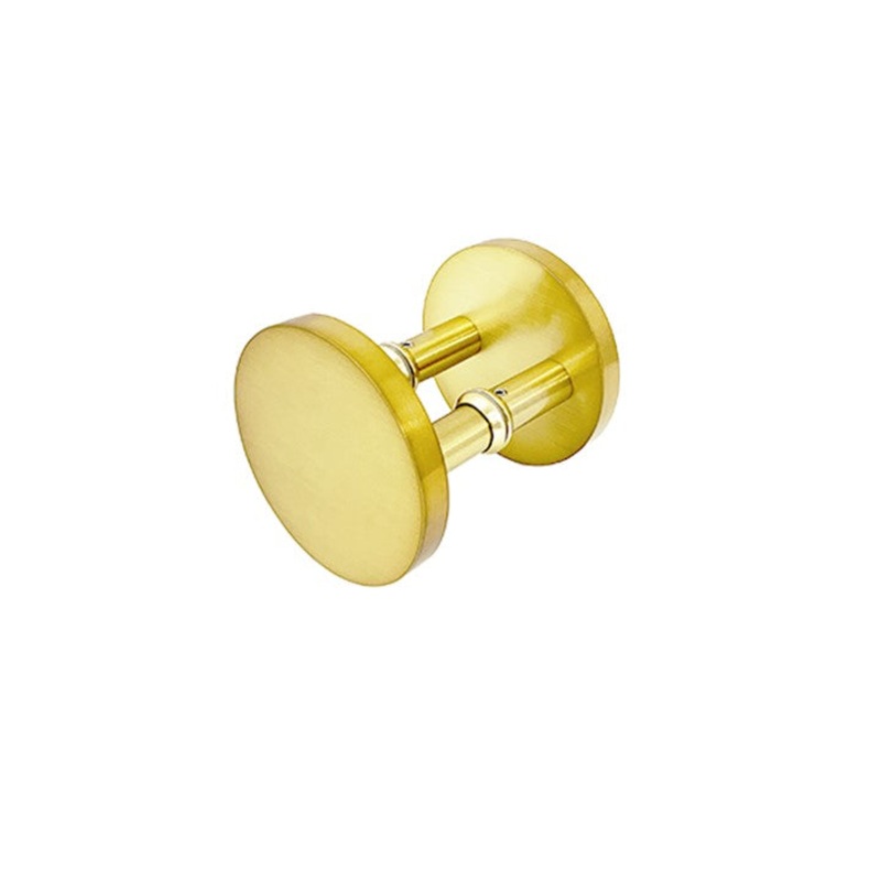 Brass Finish 100mm Round Plate Door Pulls (Pair) – Nash Series