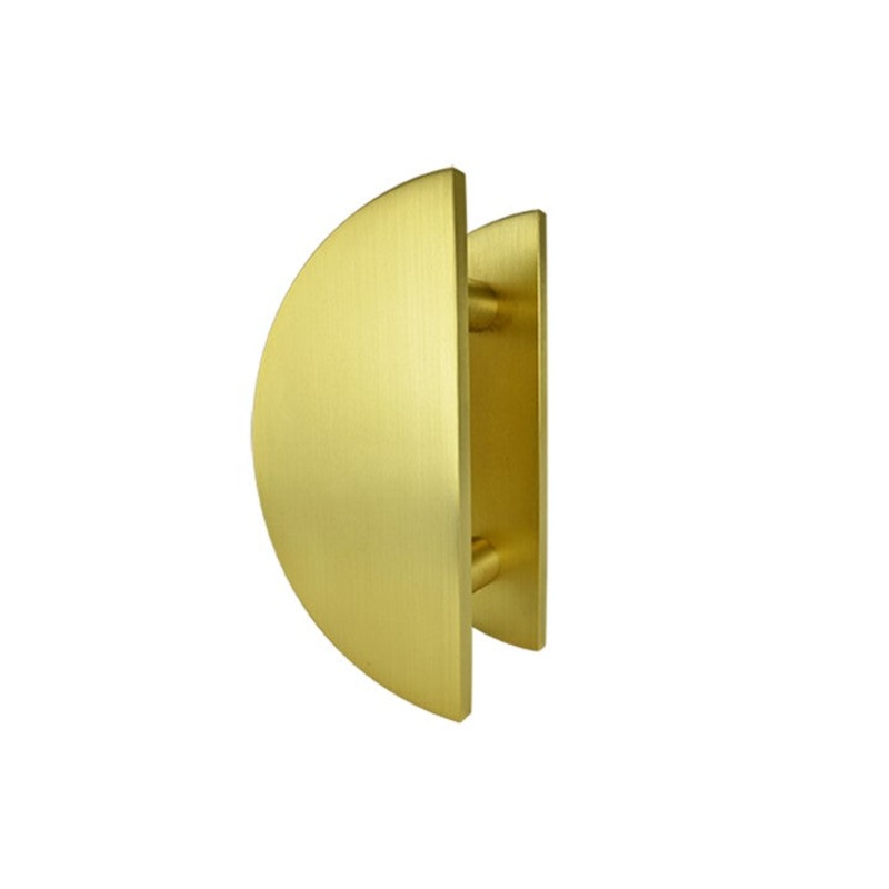 Brushed Gold Half Circle Door Plates 250mm – Nash Series