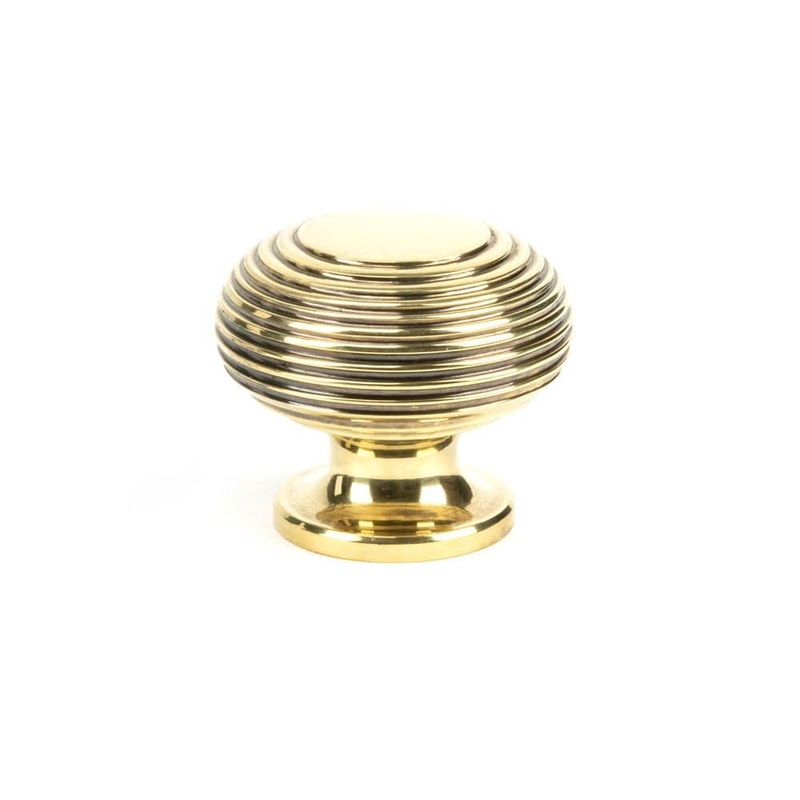 From The Anvil – Aged Brass Beehive Cabinet Knob 40mm